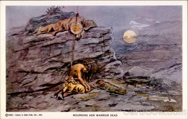 Mourning Her Warrior Dead Native Americana
