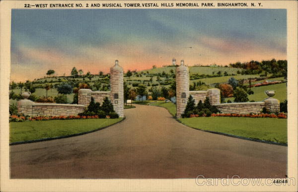 West Entrance No. 2 and Musical Tower, Vestal Hills Memorial Park Binghamton New York