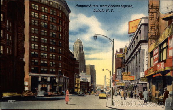 Niagara Street from Shelton Square Buffalo New York
