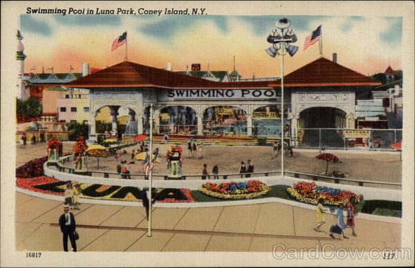 Swimming Pool in Luna Park Coney Island New York