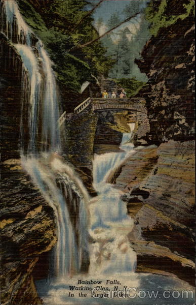 Rainbow Falls in the Finger Lakes Watkins Glen New York
