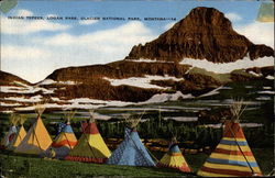 Indian Tepees at Logan Pass Postcard