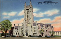 Sheffield Hall, Sterling Tower and Strathcona Hall - Yale University Postcard