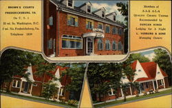 Brown's Courts Fredericksburg, VA Postcard Postcard