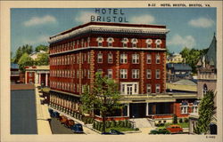 Hotel Bristol Virginia Postcard Postcard