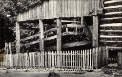 Tread-Mill, Furnishing Power to Drive Samuel Hill's Carding Machine, New Salem State Park Postcard