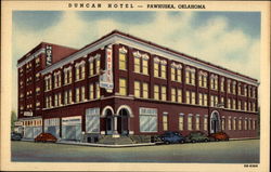 Duncan Hotel Pawhuska, OK Postcard Postcard