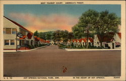 Best Tourist Court. America's Finest, in the heart hot springs Postcard