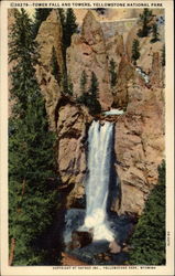 Tower Fall and Towers Postcard