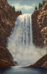 Great Falls of the Yellowstone from below, 308 feet Yellowstone National Park, MT Postcard Postcard