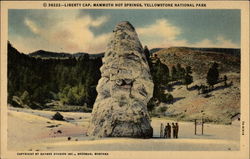 Liberty Cap, Mammoth Hot Springs Postcard