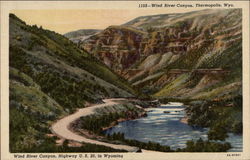 Wind River Canyon, Highway U.S. 20, in Wyoming Postcard