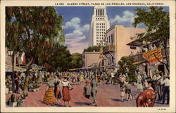 Olvera Street, Paseo De Los Angeles Postcard