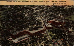 Aerial View of General Electric Works Fort Wayne, IN Postcard Postcard