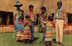 First Lesson, the Seminole Indians, Florida Postcard