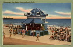 Listening to the Music Postcard