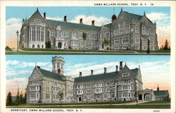 Emma Willard School, 2 views Troy, NY Postcard Postcard