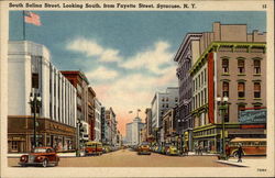 South Salina Street, looking south from Fayette Street Syracuse, NY Postcard Postcard