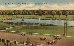 The Race Course at the Finish Line Saratoga Springs, NY Postcard Postcard
