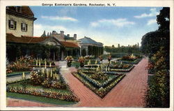 George Eastman's Gardens Postcard