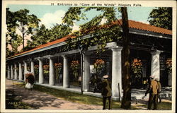 Entrance to "Cave of the Winds" Niagara Falls Postcard