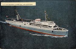 S. S. Milwaukee Clipper on Lake Michigan Boats, Ships Postcard Postcard