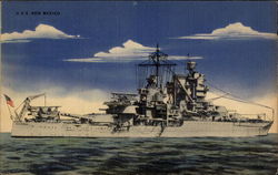 USS New Mexico at sea Postcard