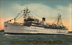 SS. Nuevo Dominicano Eastern Shipping Corp Miami, FL Boats, Ships Postcard Postcard