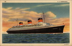 SS Normandie Postcard