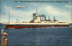 Ferry Hillsborough en route to Piney Point St. Petersburg, FL Postcard Postcard