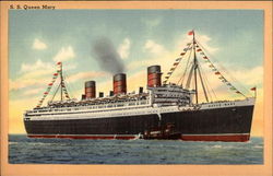 S. S. Queen Mary Steamers Postcard Postcard