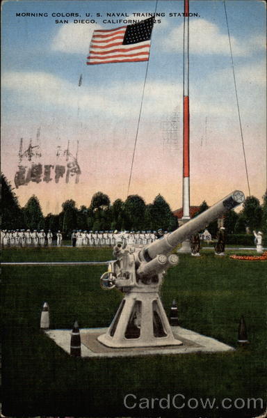 Morning Colors, US Naval Training Station San Diego California