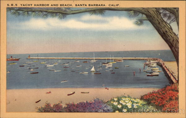 Yacht Harbor and Beach Santa Barbara California