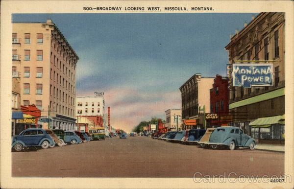 Broadway Looking West Missoula Montana
