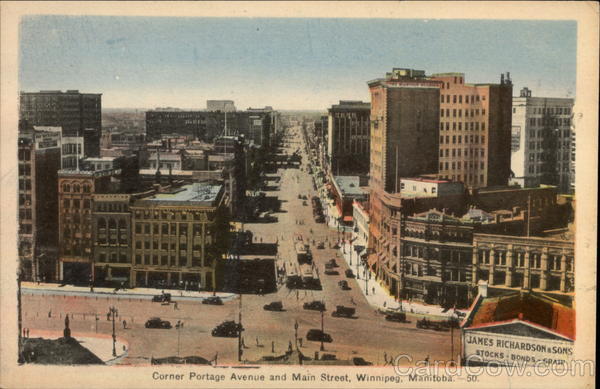 Corner Portage Avenue and Main Street Winnipeg MB Canada