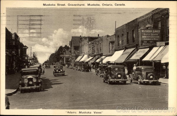 Muskoka Street. Gravenhurst ON Canada Ontario