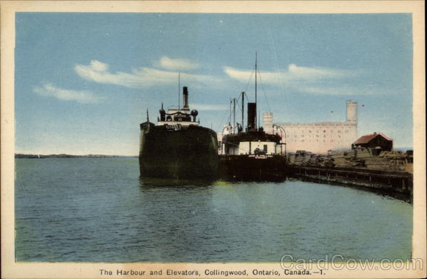 The harbour and elevators Collingwood ON Canada Ontario