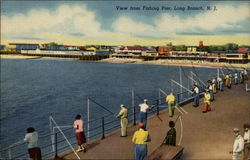 View from Fishing Pier Long Branch, NJ Postcard Postcard