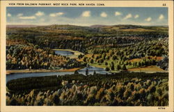 View from Baldwin Parkway, West Rock Park Postcard
