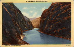 Black Canyon, Boulder Dam Site Postcard