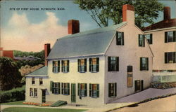 Site of First House Postcard