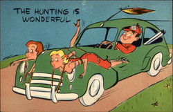 The hunting is wonderful (cartoon) Postcard