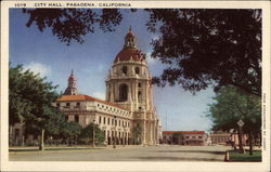 City Hall Pasadena, CA Postcard Postcard