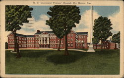 U. S. Veterans' Hospital Des Moines, IA Postcard Postcard