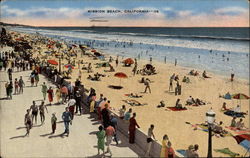 Mission Beach California Postcard Postcard