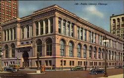 Public Library, Chicago Postcard
