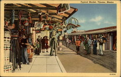 Typical Market Tijuana, Mexico Postcard Postcard
