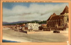 Beach Clubs and Movie Star Homes Santa Monica, CA Postcard Postcard