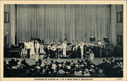 Interior of Studio No 1 at WGN Public Broadcast Postcard