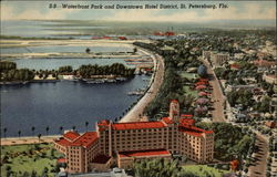 Waterfront Park and Downtown Hotel District St. Petersburg, FL Postcard Postcard